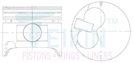 Поршни ремонт +0.50mm(к-кт на мотор) Toyota 3L TEIKIN 46256A050