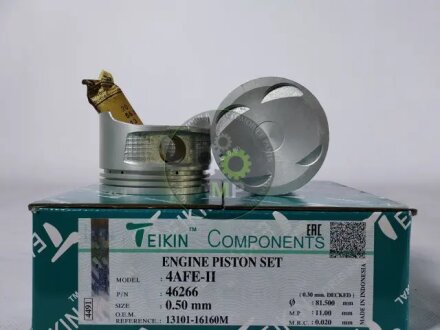 Поршни ремонт (+0.50мм) (к-кт на мотор) Toyota 4A-FE-II TEIKIN 46266050