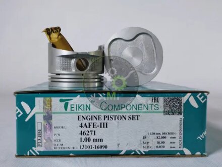 Поршни ремонт (+1.00мм) (к-кт на мотор) Toyota 4A-FE TEIKIN 46271100