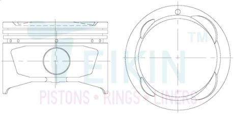 Поршни +1.00mm (к-кт на мотор) 7A-FE Toyota Carina E, Celica, Corolla TEIKIN 46277100