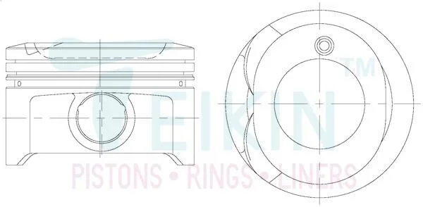 Поршни +0.25mm (к-кт на мотор) 1ZZ-FE Toyota Corolla, Celica, RAV-4 TEIKIN 46334025 (фото 1)