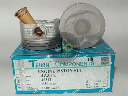 Поршни 79mm +0.50mm (к-кт на мотор) 4ZZ-FE Toyota Corolla TEIKIN 46342050