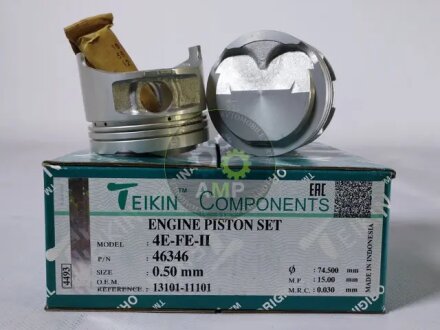 Поршни +0.50mm (к-кт на мотор) 4E-FE Toyota Corolla TEIKIN 46346050