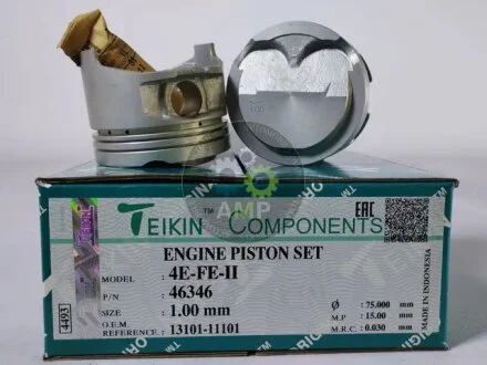Поршни ремонтные (+1.00мм) (к-кт на мотор) 4E-FE Toyota Corolla TEIKIN 46346100