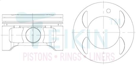 Поршни ремонт (+0.50мм) (к-кт на мотор) Toyota 3MZ-FE TEIKIN 46357050