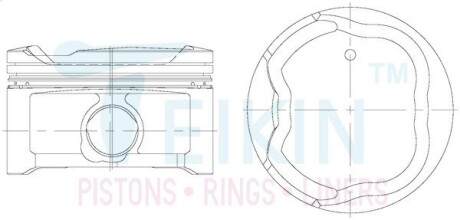 Поршни +0.50mm (к-кт на мотор) 2TR-FE 2,7L Toyota Land Cruiser Prado, 4runner, Fortuner TEIKIN 46360050