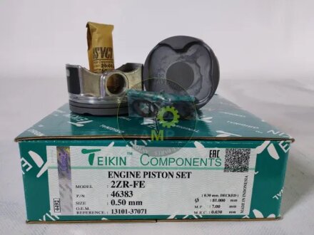 Поршень ДВЗ 0.5 (4шт.+пальці)) Toyota (2ZR-FE) Auris, Yaris, Corolla (07-) 1.8 DOHC EFI 16V TEIKIN 46383-050