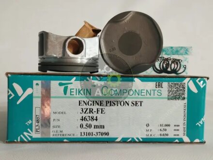 Поршень ДВЗ 0.5 (4шт.+пальці)) Toyota (3ZR-FE) RAV4, Avensis, Camry (08-) 2.0 DOHC EFI 16V TEIKIN 46384-050