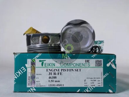 Поршни ремонт(+0.50мм)к-кт на мотор Toyota 3UR-FE 5.7L Tundra,LX570,TLC200 TEIKIN 46388050