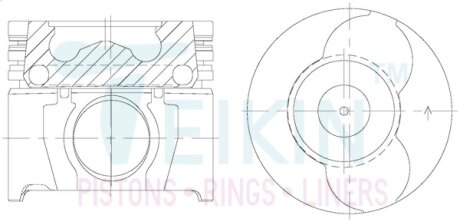 Поршни +0.50mm (к-кт на мотор) Toyota 1ND-TV Alfin Gallery TEIKIN 46676AG050