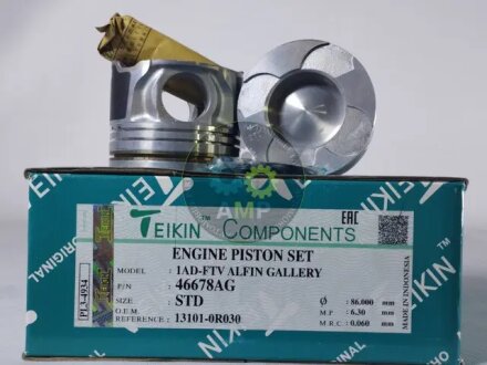 Поршни стандарт (STD) (к-кт на мотор) TOYOTA 1AD-FTV Alfin Gallery TEIKIN 46678AGSTD