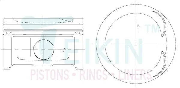 Поршни ремонт +0.50mm(к-кт на мотор) Toyota 2SZ-FE TEIKIN 46683050 (фото 1)