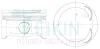 Поршни ремонт +0.50mm(к-кт на мотор) Toyota 2SZ-FE TEIKIN 46683050 (фото 1)