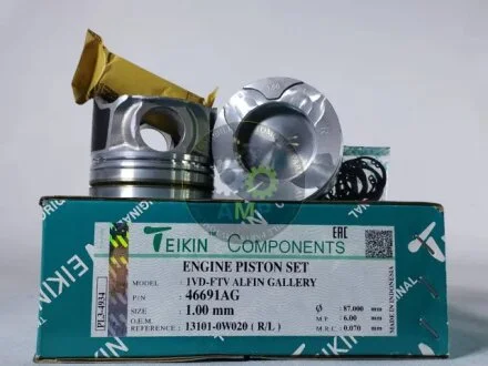 Поршни ремонт +1.00mm (к-кт на мотор) 1VD-FTV 4,5 diesel Land Cruiser 200, Lexus LX450D TEIKIN 46691AG100