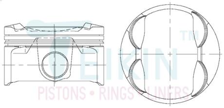 Поршни +1.00mm (к-кт на мотор) Toyota 2AR-FE Camry, Lexus ES TEIKIN 46693100