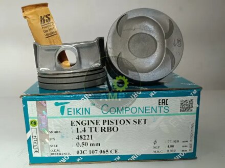 Поршни ремонт +0.50мм (комплект на мотор) VAG 1.4 TSI (Turbo) TEIKIN 48221050