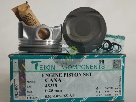 Поршни ремонт +0.25мм (комплект на мотор) VAG 1.4 TSI CAXA, CAXC, CFBA, CNVA TEIKIN 48228025