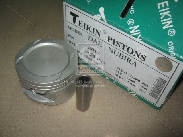 Поршні з пальцем (к-кт на мотор) GM DOHC 1.6L NUBIRA A16DM/A16MF, TEIKIN 49102050 (фото 1)