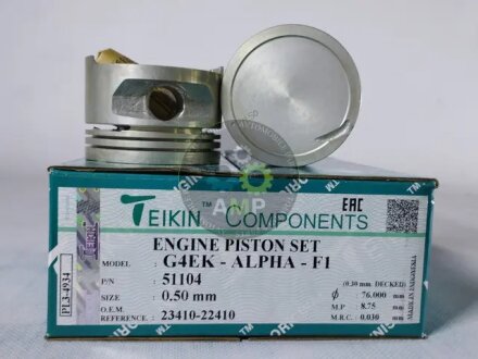 Поршни ремонт (+0.50мм) (к-кт на мотор) Hyundai G4EK TEIKIN 51104050