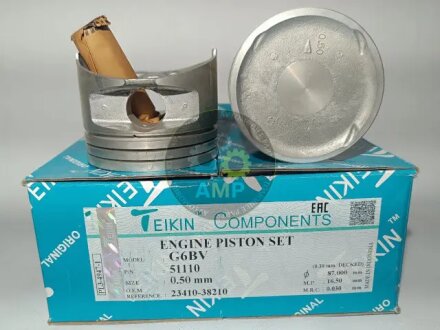 Поршни +0.50mm (к-кт на мотор) Hyundai 2.4L TEIKIN 51110050