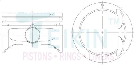 Поршни +1.00mm (к-кт на мотор) 1,6L G4ED Cerato Accent Elantra Getz Matrix TEIKIN 51115100