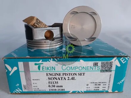 Поршень ДВЗ 0.5 (4шт.+пальці)) Hyundai Sonata THETA 2.4 MPI, THETA FF (04-) TEIKIN 51135-050