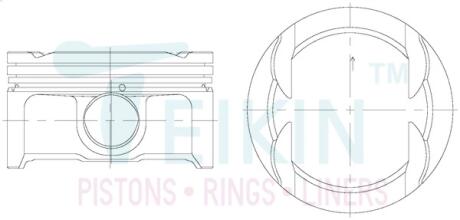 Поршни ремонт (+0.50мм) (к-кт на мотор) Hyundai G6DB TEIKIN 51139050