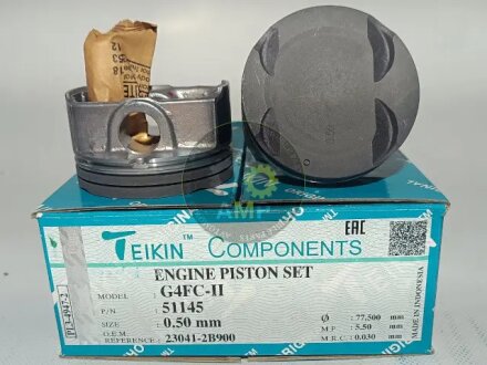 Поршни ремонт (+0.50мм) (к-кт на мотор) Hyundai G4FC-II TEIKIN 51145050