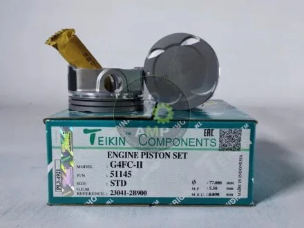 Поршень ДВС STD (4шт.+пальцы) Hyundai 1.6 (G4FC-II) Elantra (15-), Cerato (16-) TEIKIN 51145-STD