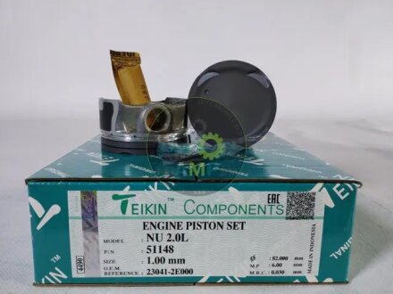 Поршни ремонт (+1.00мм) (к-кт на мотор) Hyundai/KIA 2.0L G4NA TEIKIN 51148100