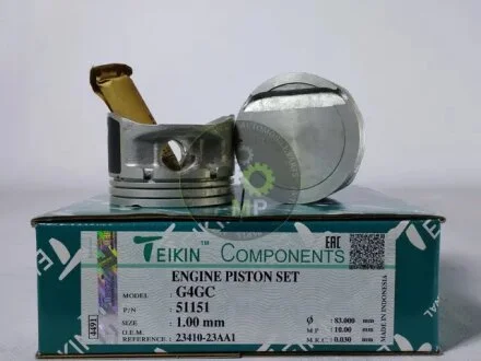Поршни ремонт (+1.00мм) (к-кт на мотор) Hyundai G4GC TEIKIN 51151100