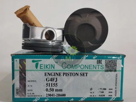 Поршни ремонт (+0.50мм) (к-кт на мотор) 1.6 GDI G4FJ TEIKIN 51155050