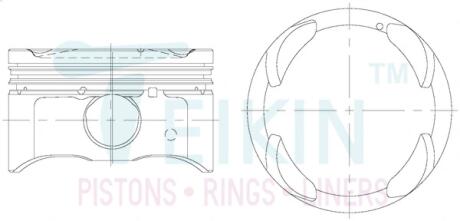 Поршни стандарт (к-кт на мотор) G4LA TEIKIN 51157STD