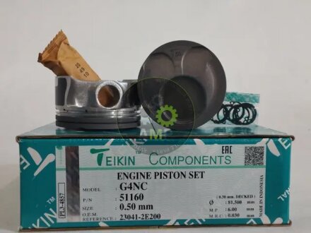 Поршни ремонт (+0.50мм) к-кт на мотор Hyunda G4NC 2,0L GDI TEIKIN 51160050