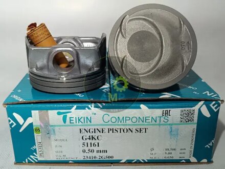 Поршни ремонт (+0.50мм) к-кт на мотор Hyundai G4KC 2,4L GDI TEIKIN 51161050