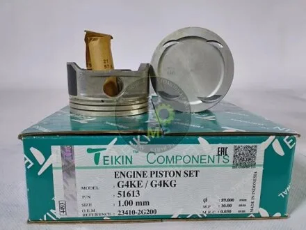Поршни ремонт (+1.00мм) (к-кт на мотор) G4KE/G4KG 2,4L Hyundai Santa Fe, IX35, Tucson/Kia Sorento, O TEIKIN 51613100