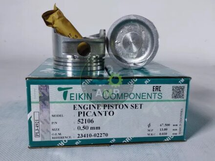 Поршни ремонт (+0.50мм) (к-кт на мотор) Kia PICANTO TEIKIN 52106050