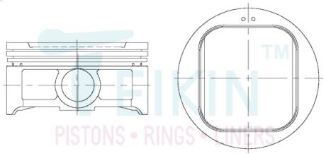 Поршни ремонт (+0.50мм) (к-кт на мотор) Subaru EJ25D TEIKIN 55103050