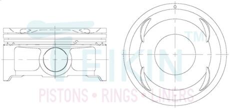 Поршни стандарт (STD) (к-кт на мотор) Subaru EJ255/EJ257 TEIKIN 55105STD
