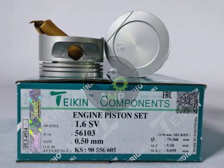 Поршни ремонт (+0.50мм) (к-кт на мотор) Opel Kadett, Ascona 1,6 TEIKIN 56103050