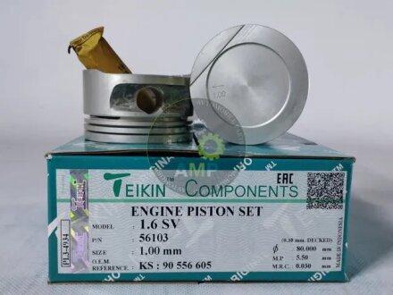 Поршни ремонт +1.00мм (к-кт на мотор) Opel Kadett, Ascona 1,6 TEIKIN 56103100