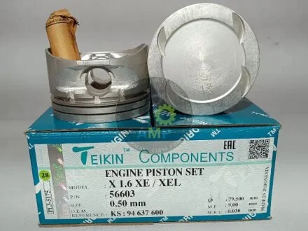 Поршни +0.50mm (к-кт на мотор) Opel X16XE, X16XEL TEIKIN 56603050