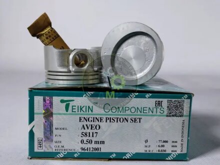 Поршни ремонт (+0.50мм) (к-кт на мотор) Chevrolet Aveo TEIKIN 58117050