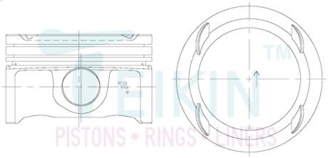 Поршни стандартные (комплект на мотор) Opel 1.4L Turbo TEIKIN 58133STD