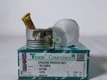 Поршни стандарт (STD) (к-кт на мотор) Peugeot TU5JP4 TEIKIN 67106STD