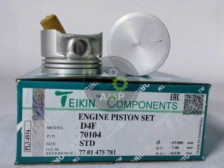 Поршни STD (к-кт на мотор) Renault D4F Kangoo, Clio 1.2 16v TEIKIN 70104STD