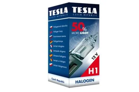 Лампа галогенная H1 12V 55W P14,5s +50% Premium Tesla TESLA B30101