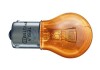 Лампа розжарювання 12V PY21W BAU15s AMBER (оранж) (1-конт) (зміщ.цоколь) (кратно 10) TESLA B52301 (фото 1)