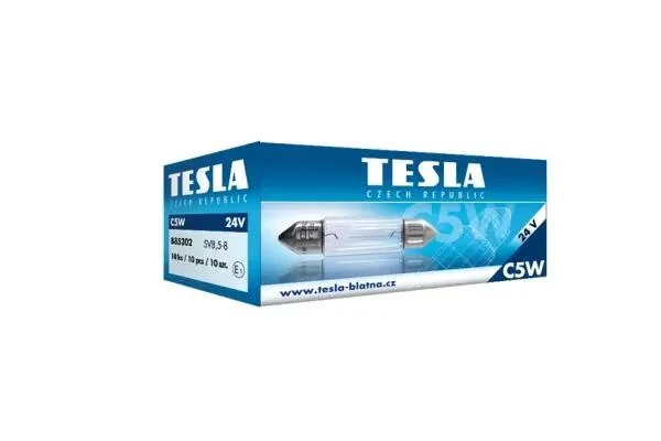 Автолампа Tesla Standard C5W SV8,5-8 5 W прозрачная TESLA B85302 (фото 1)