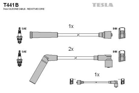 Провода свечные Матиз 0,8 (под трамблер) (силикон) Tesla TESLA T441B